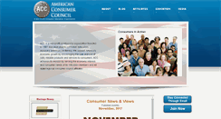 Desktop Screenshot of americanconsumercouncil.org