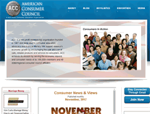 Tablet Screenshot of americanconsumercouncil.org